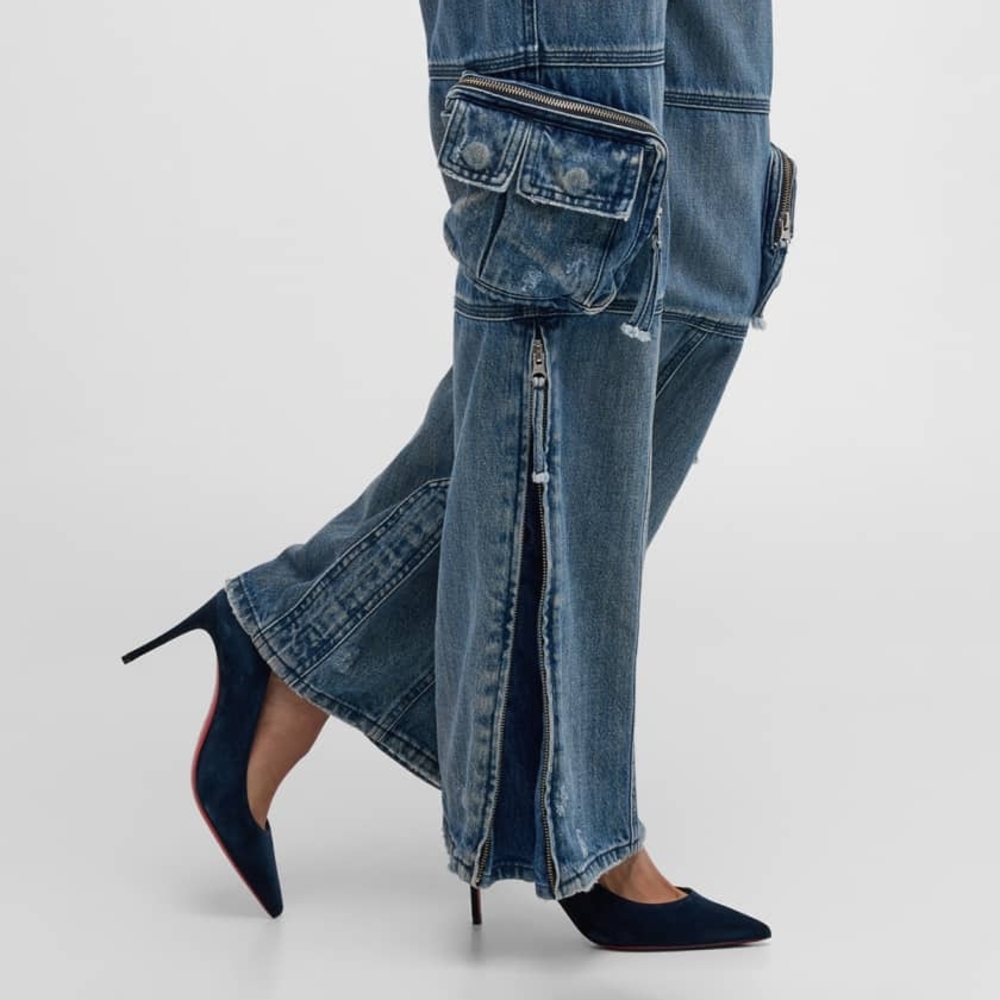 Christian Louboutin Marine Suede Kate 85mm Pumps